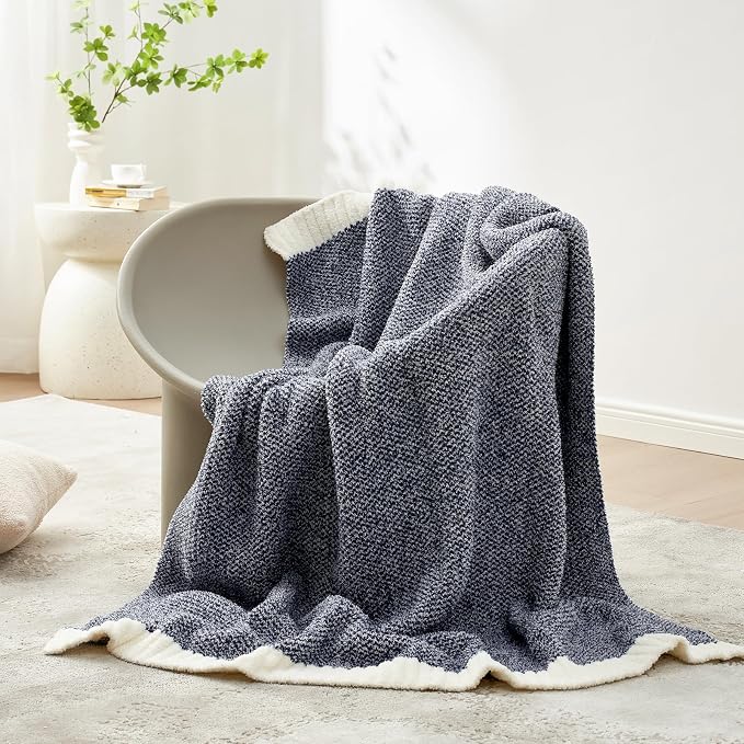 Snuggle Sac Heather Navy Throw Blanket - Image 5