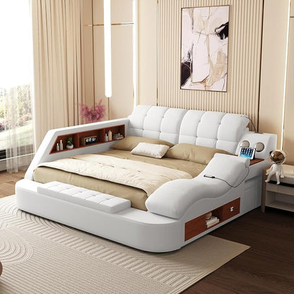 King Size Smart Multifunctional Bed Frame, Platform Bed by AFARTISANFURNITURE