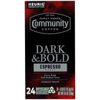 Community Coffee Dark & Bold Espresso Roast 96 Count Coffee Pods, Compatible with Keurig 2.0 K-Cup Brewers, 24 count (Pack of 4)