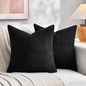 Fancy Homi 2 Packs Black Big Decorative Throw Pillow Covers 24x24 Inch by Fancy+Homi