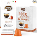 ESPRESSO ITALIA - 100 FORTE Intensity 12. Coffee capsules compatible with Nespresso Original Line Machines, Italian Coffee Pods for Ristretto and Expresso