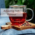 Loose Leaf Tea No Caffeine with Raspberry, Cornflower, Rosehip & Hibiscus (4oz.) – Fruit Tea Summer Herbal Infusion with Wild Berries