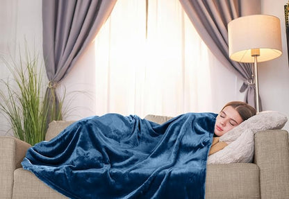 Utopia Bedding Soft Fleece Bed Blanket Twin Size Royal Blue | Microfiber Plush - Image 8