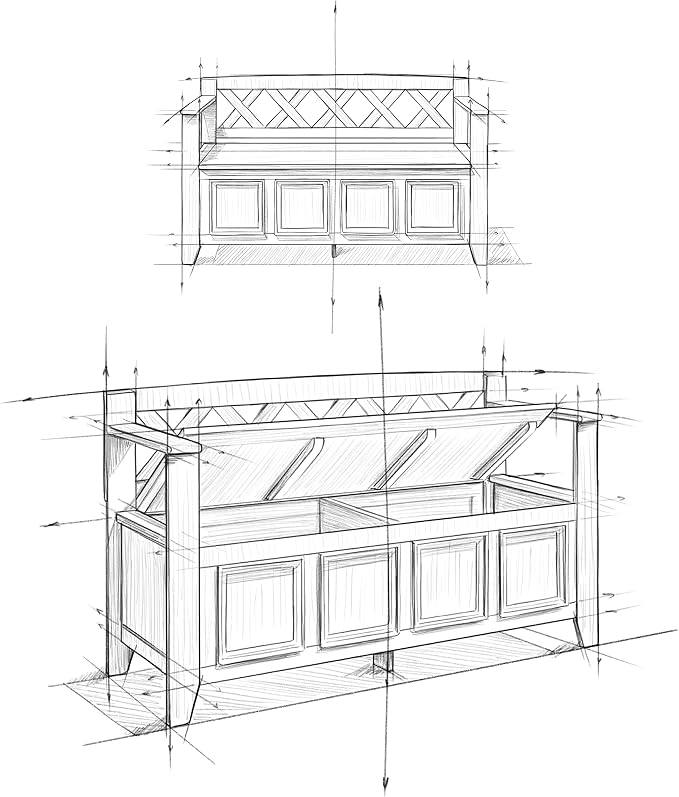 SIMPLIHOME Amherst Entryway Storage Bench - Image 3