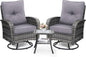 wildformers Luxury Outdoor Swivel Wicker Glider Patio Chairs by wildformers