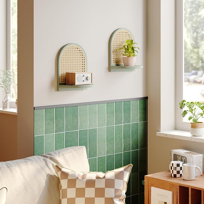 Arched Rattan Wall Shelf - Image 4