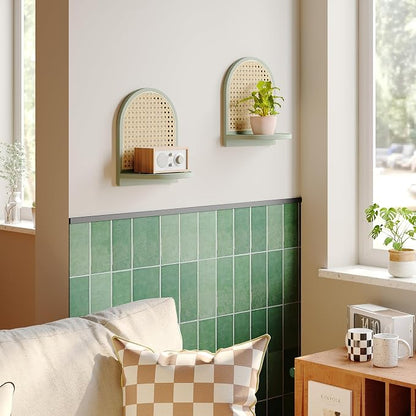 Arched Rattan Wall Shelf - Image 4