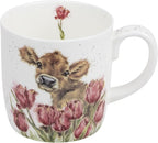 Royal Worcester Wrendale Designs Bessie Cow Mug | 14 Ounce Large Coffee Mug with Cow Design | Made from Fine Bone China | Microwave and Dishwasher Safe