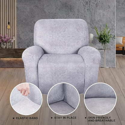 ANARACHON Recliner Chair Covers Leather Like, 4 Pieces Recliner Cover - Image 7