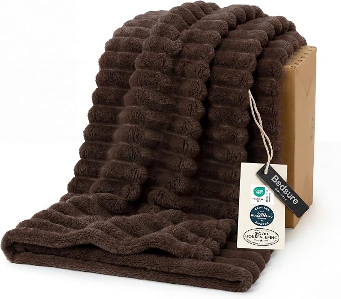 Bedsure Soft Twin Blanket for Bed Decor Gifts Chocolate Brown 60"x80" | by Unknown