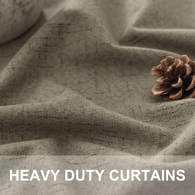 Pitalk 108 Inch Curtains 2 Panel Set Burg Modern Earthy Earth Tone Decorative - Image 3