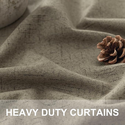 Pitalk 108 Inch Curtains 2 Panel Set Burg Modern Earthy Earth Tone Decorative - Image 3