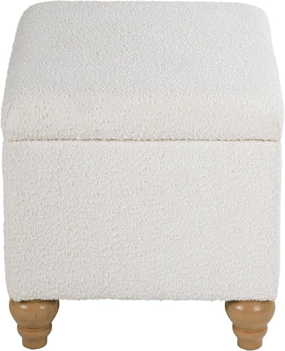 Homepop Home Decor | Upholstered MediumRectangular Storage Ottoman | Hinged Lid - Image 7