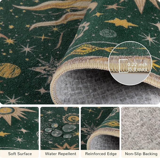 Vacuum-Friendly, 6x9 Washable Area Rug - Image 5