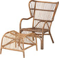 bali & pari Lamaria Natural Rattan Chair and Footstool, 2-Piece Set by balipari