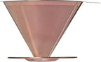 ATHIA Golden Stainless Steel Reusable Coffee Filter, Pour Over Cone Dripper with Fine Mesh, Paperless & Eco-Friendly Design, Fits Most Mugs, Carafes & Coffee Makers (Rose Golden, Standard)
