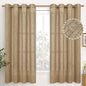 YoungsTex Burlap Linen Curtains 63 Inch Length 2 Panels by YoungsTex