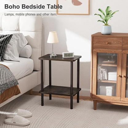 Apicizon 2 Tier End Table Set of 2, Small Side Table - Image 6