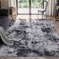Rugflix 4x6 Area Rugs for Living Room, Washable Black Grey Dark Large Rug | by RugflixAreaRugs