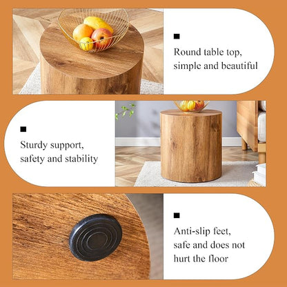 15.7'' Boho Cylinder Side Table - Image 7