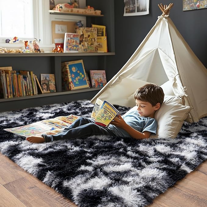 Super Fluffy Area Rug for Living Room 5x7, Shaggy Carpet - Image 4