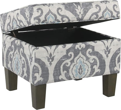 Homepop Home Decor |K7646-A750 | Upholstered Modern Rectangular Storage Ottoman - Image 6