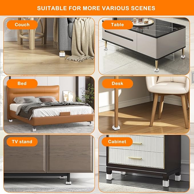 shouwuhho 9 Pack Furniture Risers Adjustable Bed Risers Heavy Duty Lifts Height - Image 6