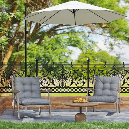 Outdoor Chair Cushions Set of 2, High Back Soft Seat Pad - Image 2