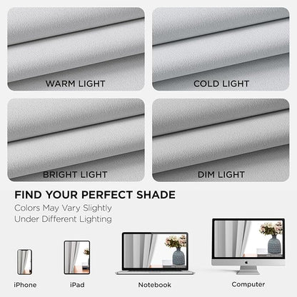 Joydeco White Curtains 84 Inches Long 2 Panels Set, Thermal Insulated Long - Image 6