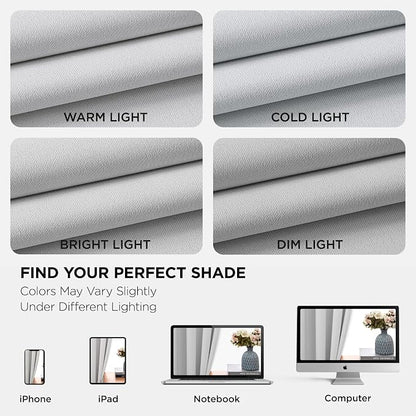 Joydeco White Curtains 72 Inches Long 2 Panels Set, Thermal Insulated Long - Image 6