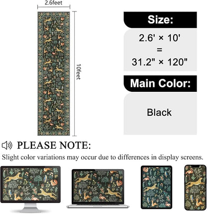 DUKINO 2.6x10 Washable Runner Rug, Non Slip Animal Rug - Image 2