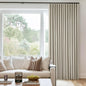 Oatmeal Pleated Linen 100% Blackout Curtains 90 Inches Long by Twodrapes