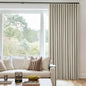 Oatmeal Pinch Pleated Linen Blackout Curtains 102 Inches Long by Twodrapes
