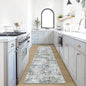 2'6''x8' Runner Rugs Washable Rug:Modern Abstract Hallway Blue Multi Carpet | by GENTDRIZZ