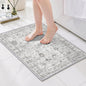 Grey Floral Entry Door Mat 24x17 inch by WelcometoBabovid