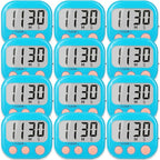 12 Pack Kitchen Timers Loud Ring Digital Timers for Cooking Magnetic Blue