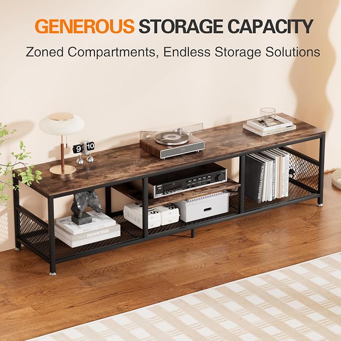 VECELO TV Stand with Power Outlets - Image 9