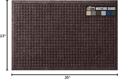 GORILLA GRIP® Ultra Absorbent Front Door Mat Outside Entrance 35x23, Traps Dirt - Image 2