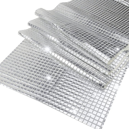 12 x 72 Inches Glitter Disco Table Runner - Retro 70s 80s Theme Decor - Silver Sequin - Bachelorette & Wedding Party Supplies