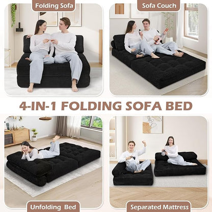 Folding Sofa Bed, Convertible Sleeper Chair - Image 7
