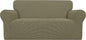 Easy-Going Stretch Loveseat Couch Covers Washable Khaki | 1-Piece Loveseat by Easy-Going