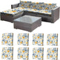 CALBODE 8 Pcs Stretch Outdoor Seat Cushion Covers, Spring Bloom | Washable by CALBODE