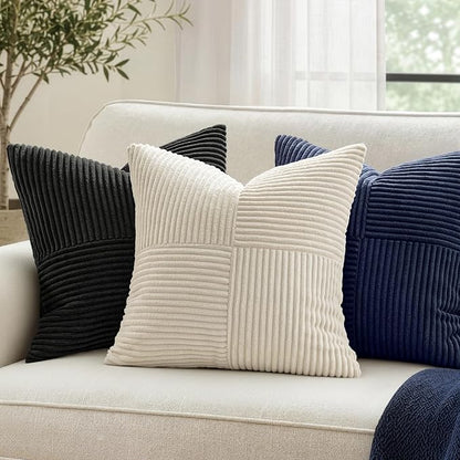 MIULEE Navy Blue Decorative Throw Pillow Covers 16x16 Inch - Image 3