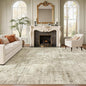 Soalmost Abstract Rug 8x12 Large Living Room Area Rugs Washable Beige/Gray | by Soalmost