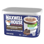 Maxwell House Sugar-Free Suisse Mocha Cafe Decaf Instant Cafe-Style Beverage Mix, 4.4 oz. Canister
