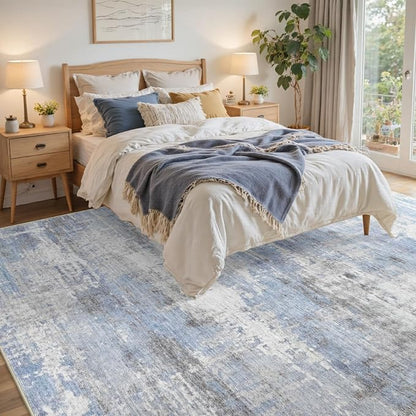 5x7 Ft Area Rugs for Living Room, Soft Non-Slip Washable Rugs Modern Abstract - Image 4