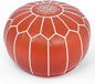 Marrakesh Gallery Genuine Leather Round Pouf Unstuffed by MarrakeshGallery