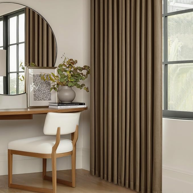 Dutch Cocoa 100% Blackout Pinch Pleated Linen 63 Inch Curtains - Image 7