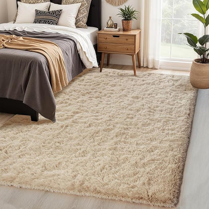 Chicrug Soft Area Rugs for Bedroom Living Room Plush Fluffy Rug 9x12 | Shag - Image 4