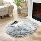 Ashler faux fur rug, Fluffy Shaggy Area Rug Ultra Soft 3 x 3 Feet Round Fur Rug by AshlerHomeDeco